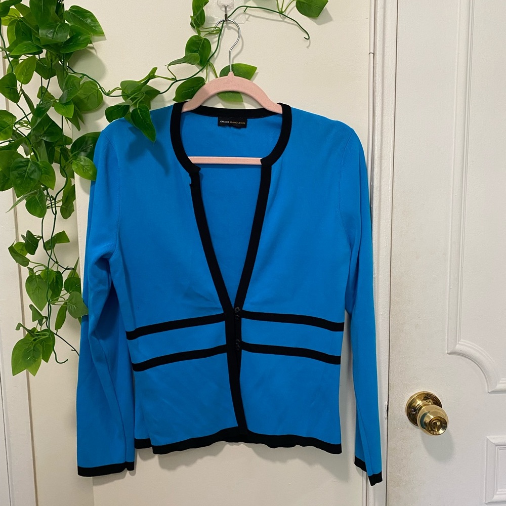 Blue cardigan